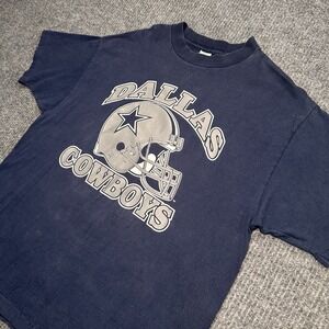 Vintage‎ Dallas Cowboys T Shirt Adult Sz XL Single Stitch On Trench Tag